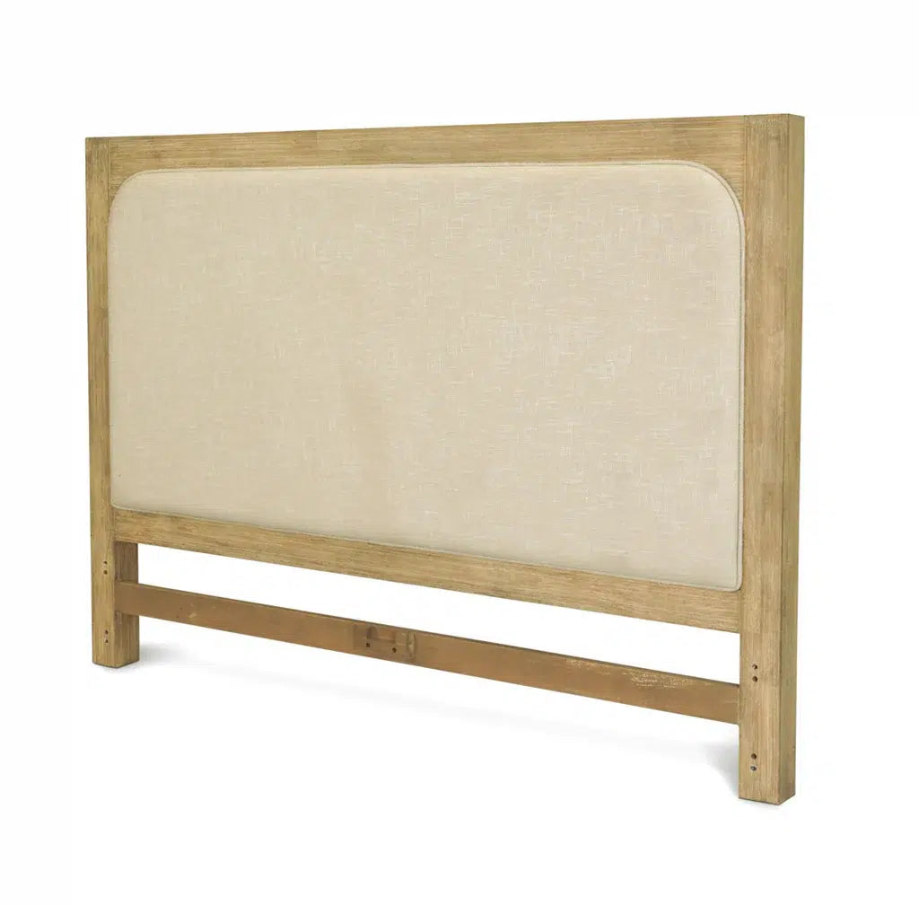 Heartford Queen Upholstered Solidwood Headboard Model FL-B26640-UPH-WNAT By Seawinds Trading