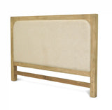 Heartford Queen Upholstered Solidwood Headboard Model FL-B26640-UPH-WNAT By Seawinds Trading