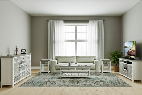 Islamorada Coastal Style Entertainment Center Model B23319-DAPGREY By Seawinds Trading