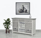 Islamorada Wine Buffet Sideboard Cabinet B23327-DAPGREY By Seawinds Trading