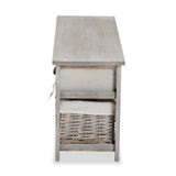 Ivory Coast Wicker Fair Entryway and Storage Bench