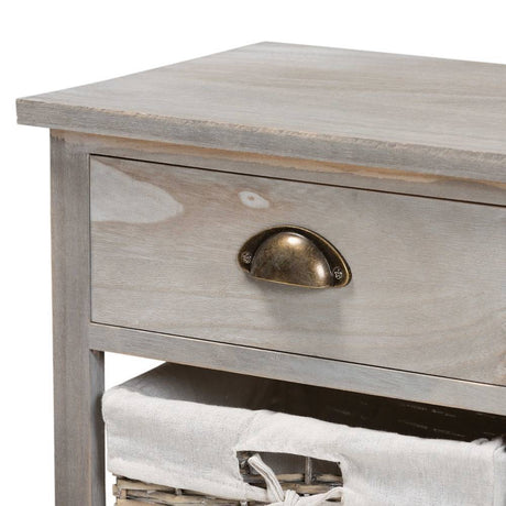 Ivory Coast Wicker Fair Entryway and Storage Bench