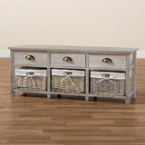 Ivory Coast Wicker Fair Entryway and Storage Bench