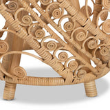 Intricate Wicker Fair Rattan Living Room End Table