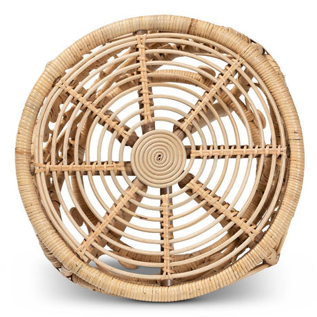 Intricate Wicker Fair Rattan Living Room End Table
