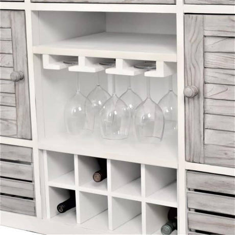 Nantucket Wine Buffet Sideboard Cabinet by Wicker Fair