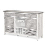 Nantucket Wine Buffet Sideboard Cabinet by Wicker Fair