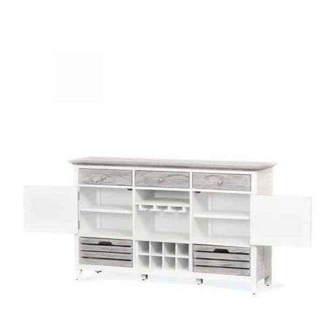 Nantucket Wine Buffet Sideboard Cabinet by Wicker Fair