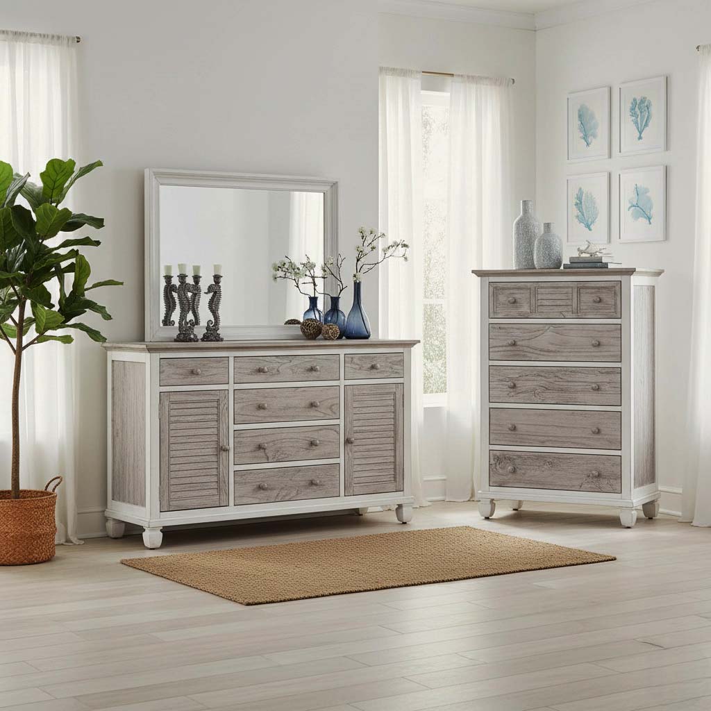 Islamorada Coastal Style 3-Piece Bedroom Set Elegant Coastal Retreat AmericanRattan Islamorada Coastal Style 3-Piece Bedroom Set Elegant Coastal Retreat AmericanRattan