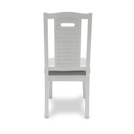 Islamorada Dining Chair Shutter Model D23382-BLANC By Seawinds Trading
