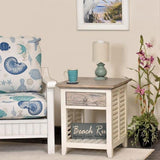 Islamorada Coastal Style End Table B23302-DAPGREY By Seawinds Trading