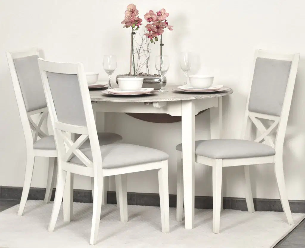 Islamorada Round Table - Drop Leaf Model D23386-DAPGREY By Seawinds Trading