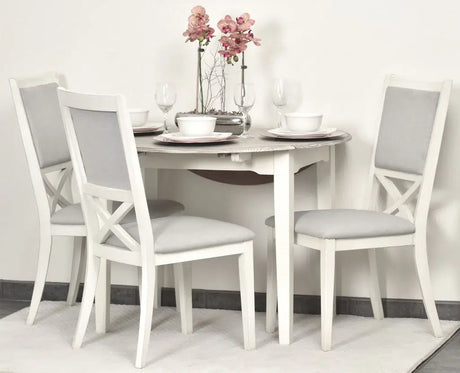 Islamorada Round Table - Drop Leaf Model D23386-DAPGREY By Seawinds Trading