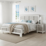 Islamorada Coastal Style 2 Pc Bedroom Set includes Queen Headboard and Nightstand Model B233340-2PC-SET By Seawinds Trading