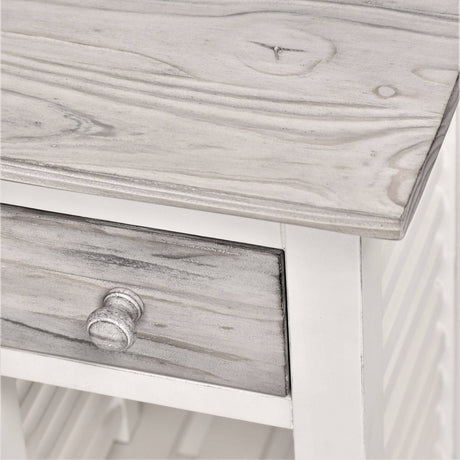 Islamorada Coastal Style Chairside Table B23305-DAPGREY By Seawinds Trading