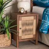 Issa Wicker Fair Rope Weave and Wood Nightstand