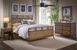 Jamaica Queen or King Complete Bed Model 1103-5668-atq-qb by Hospitality Rattan