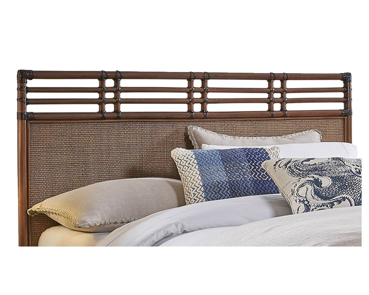 Jamaica Queen or King Rattan Wicker Headboard Model 1103-5665-ATQ by Hospitality Rattan