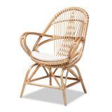 Soloman Bohemian Finished Rattan Accent Chair