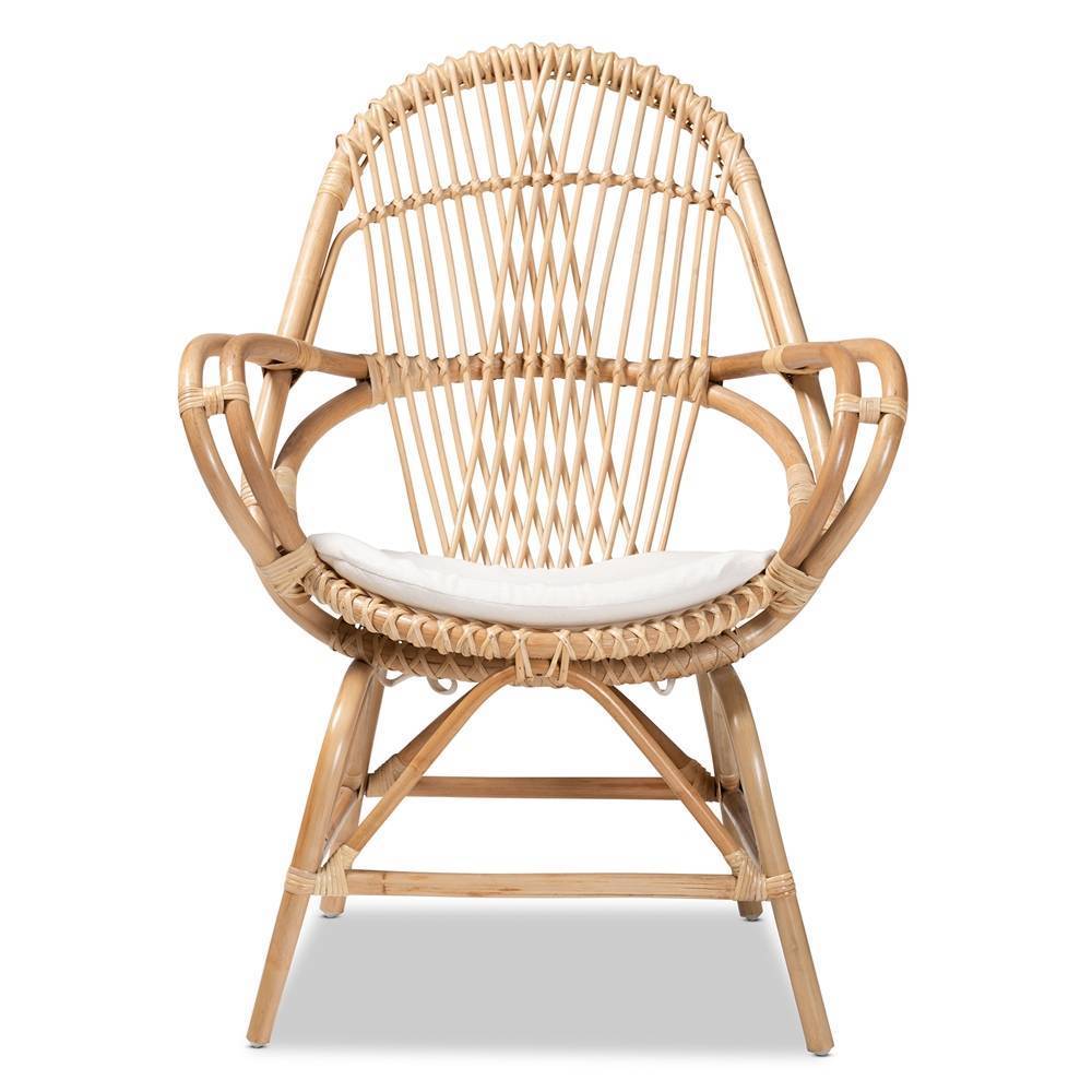 Soloman Bohemian Finished Rattan Accent Chair