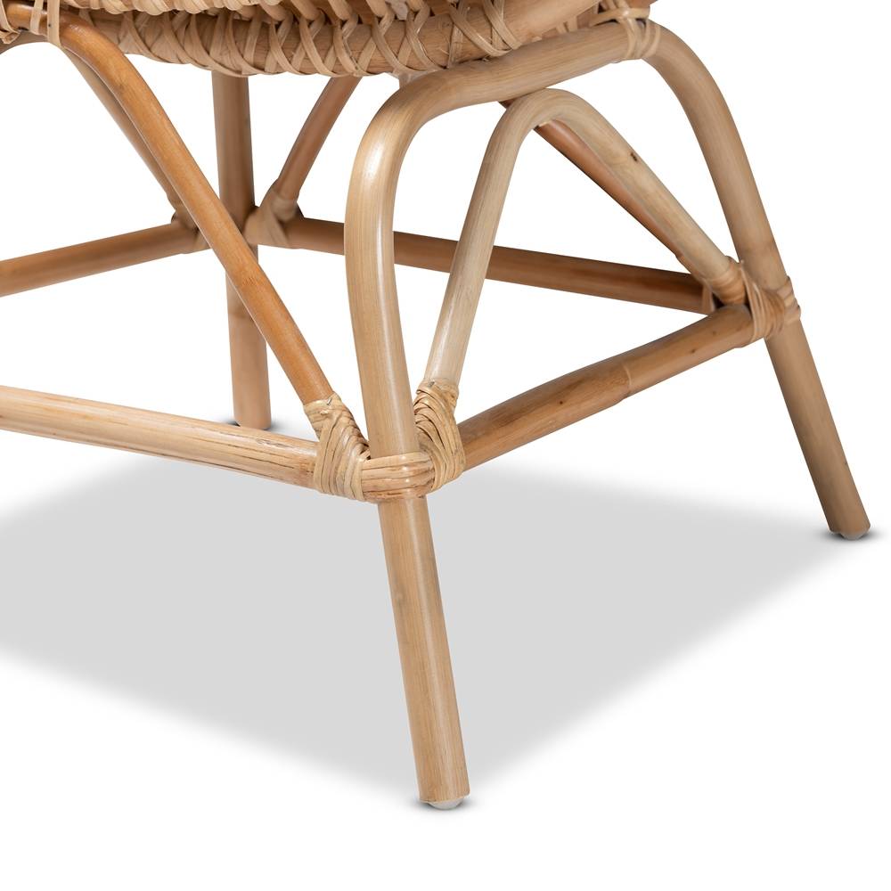 Soloman Bohemian Finished Rattan Accent Chair