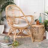 Soloman Bohemian Finished Rattan Accent Chair
