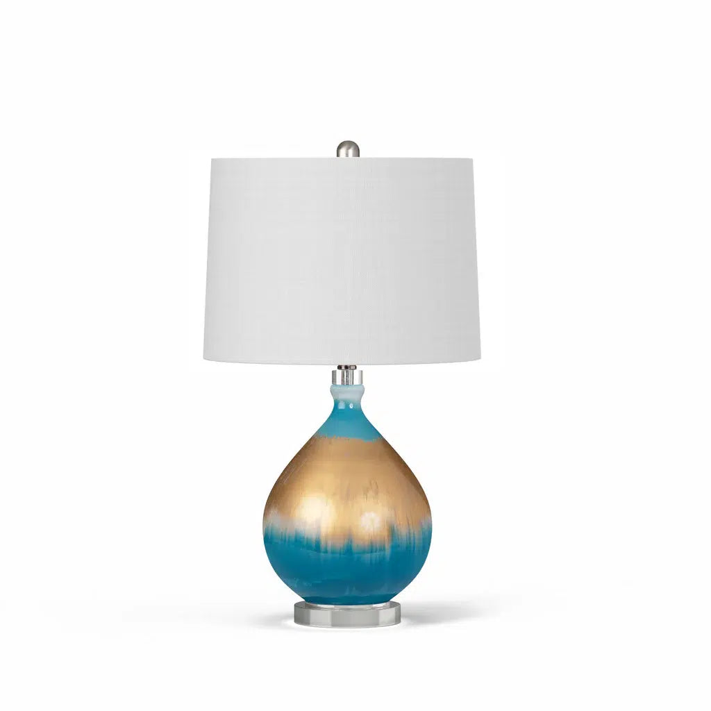 Jasmine Table Lamp Set of 2 Model LUX-108-GOLD/BLUE By Lux Lighting