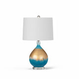 Jasmine Table Lamp Set of 2 Model LUX-108-GOLD/BLUE By Lux Lighting