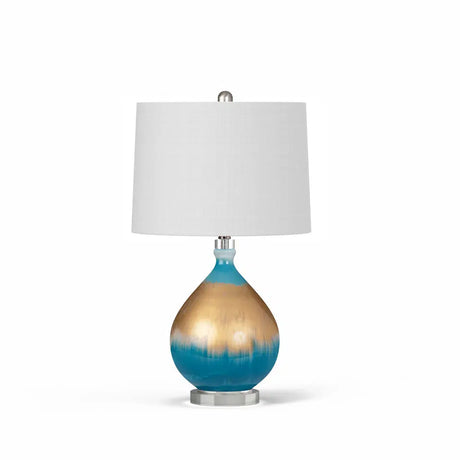 Jasmine Table Lamp Set of 2 Model LUX-108-GOLD/BLUE By Lux Lighting