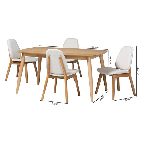 Jennica 5-Piece Dining Set by Wicker Fair