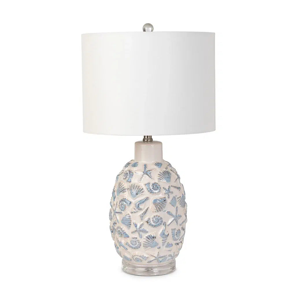 Jenny Table Lamp Set of 2 Model LUX-M164-WHITE/BLUE By Lux Lighting