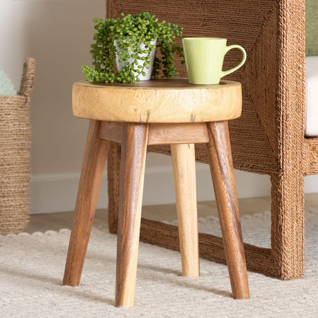 Prajia Suar Wood End Table by Wicker Fair