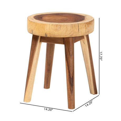 Prajia Suar Wood End Table by Wicker Fair