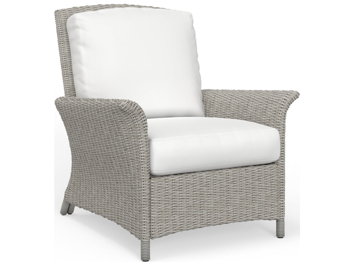 Juniper Bay Outdoor Wicker Light Driftwood Patio Lounge Chair Model 71301 by South Sea Rattan
