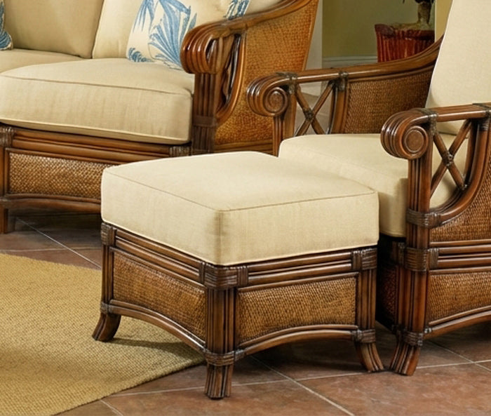 Kailani Rattan Ottoman from Wicker Fair