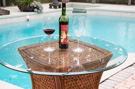 Key Largo Rattan Counter Height Bar Table KEY015 from Alexander and Sheriden