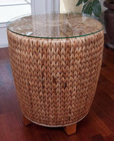 Key Largo Rattan Round End Table KEY026 from Alexander and Sheriden