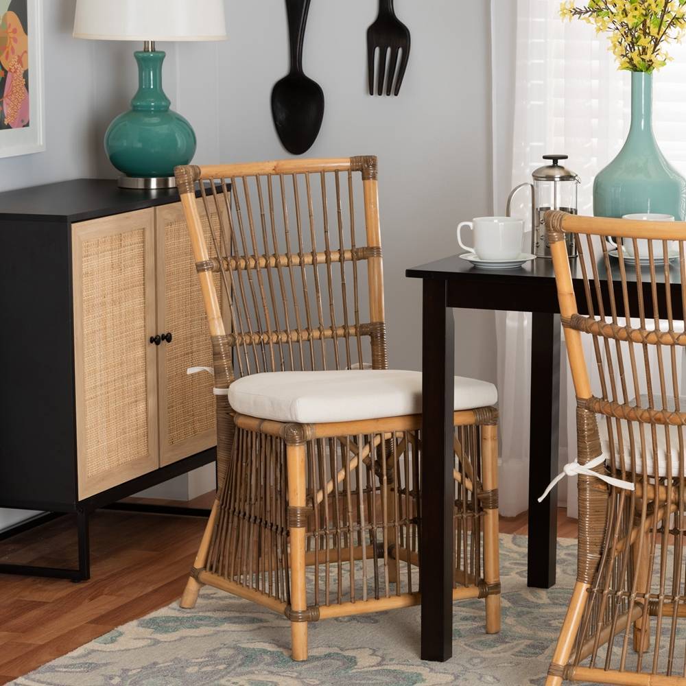 Chic (Set of 2) Wicker Fair Rattan Dining Side Chairs