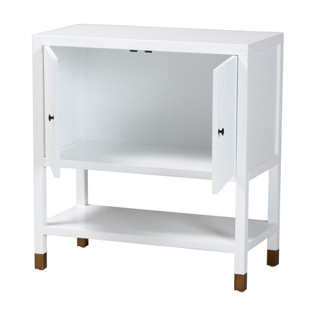 Basilan Fluted Sideboard - 2-Door Accent Storage Cabinet by Wicker Fair