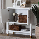 Basilan Fluted Sideboard - 2-Door Accent Storage Cabinet by Wicker Fair