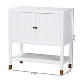 Basilan Fluted Sideboard - 2-Door Accent Storage Cabinet by Wicker Fair