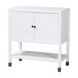 Basilan Fluted Sideboard - 2-Door Accent Storage Cabinet by Wicker Fair