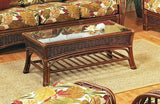 Kona Rattan and Wicker Coffee Table in Fruitwood Finish by Stanley Chair