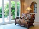 Kona Rattan and Wicker Loveseat in Fruitwood Finish by Stanley Chair