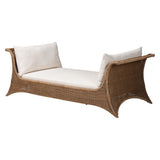 Magway Natural Rattan Daybed with Cushions by Wicker Fair
