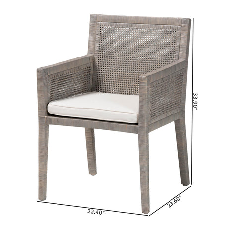 Karis Rattan Dining Chair with Cushion by Wicker Fair