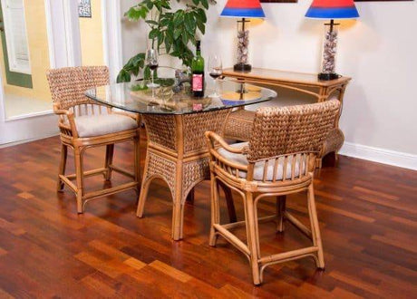 Key Largo Rattan and Wicker 3 Pc (Counter Height) Set KL101-24-SET from Alexander and Sheriden