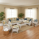 Kona Rattan and Wicker Coffee Table in Whitewash Finish by Stanley Chair