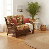 Kona Rattan and Wicker Loveseat in Fruitwood Finish by Stanley Chair