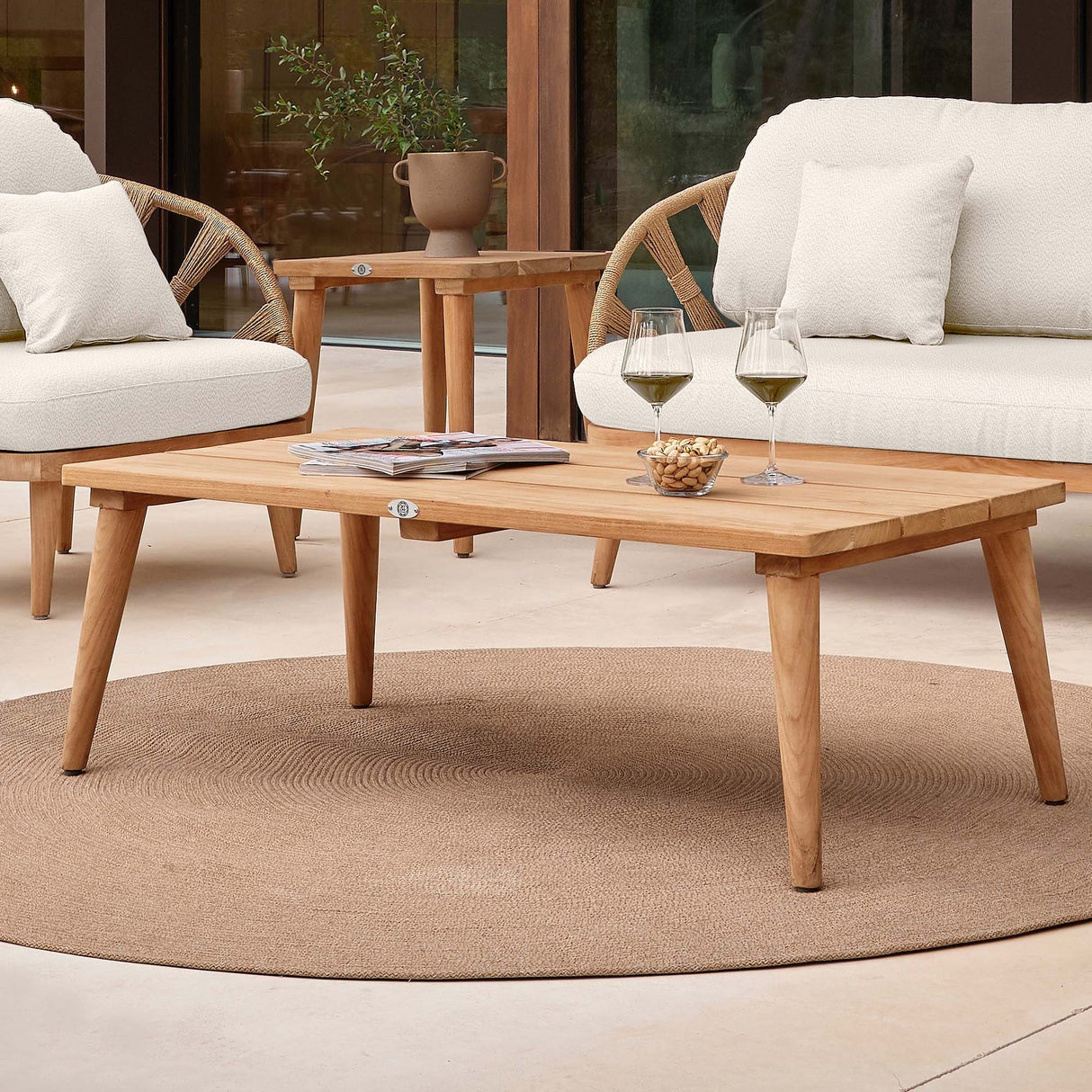 Krabi Outdoor Coffee Table Model 24104-TEAK-KR by Skyline Design